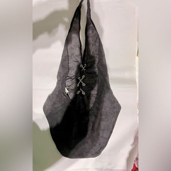 Pewter Ultra Suede One Piece Halter Bathing Suit M - Picture 5 of 5